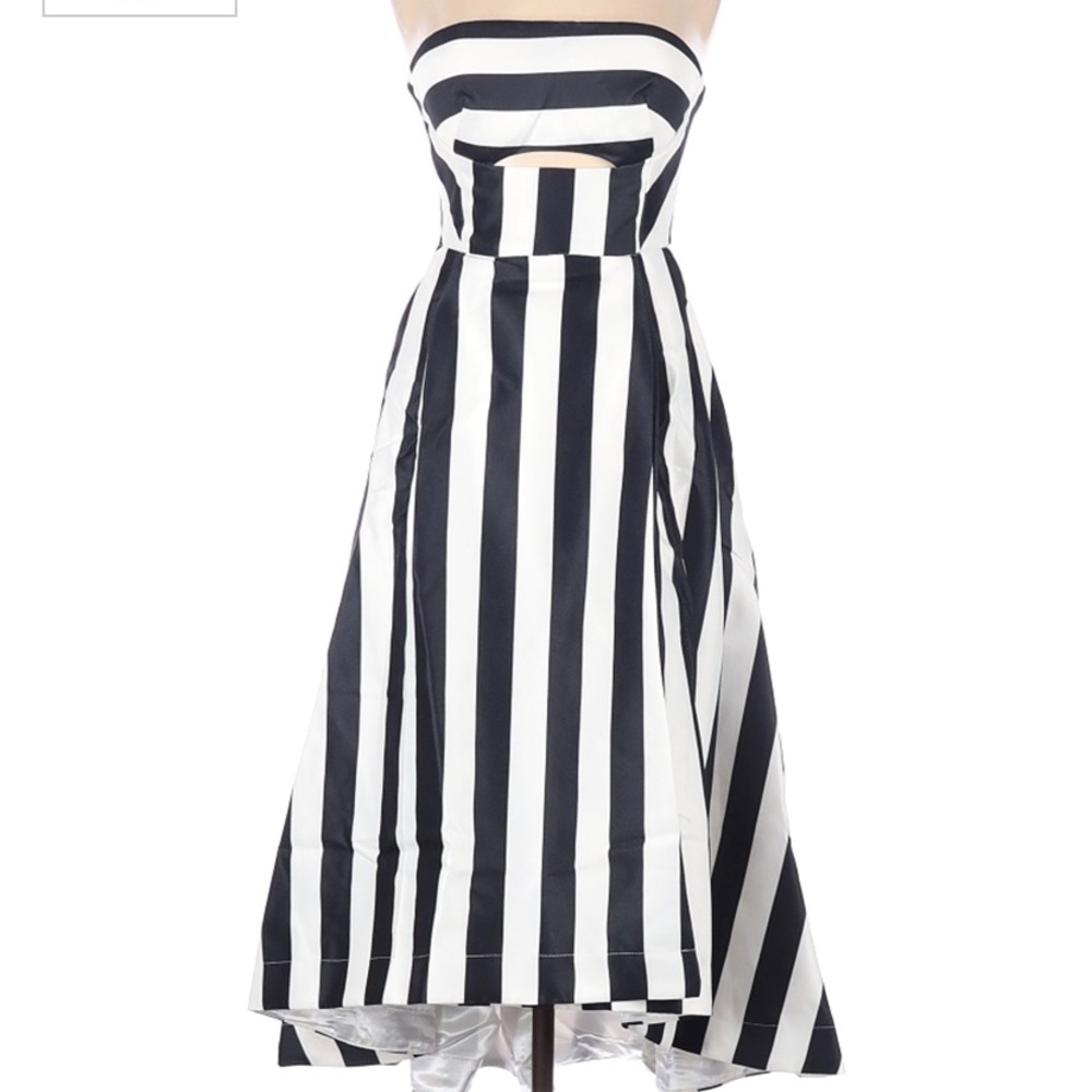 L’artiste strapless high low dress